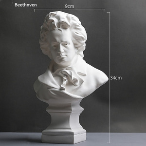 Statue de grande personnalité grecque célèbre de 10 pouces en plâtre blanc, sculpture 3D, œuvre d'<span class=keywords><strong>art</strong></span> décorative pour studio de dessin, modèle de référence pour croquis - Product Image 3