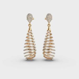 Boucles d'oreilles clous en diamant de laboratoire rond 2 carats, plaqué or 14 carats, motif floral celtique, élégantes, pour mariée, mariage, bijoux fins, cadeau pour elle - Product Image 5