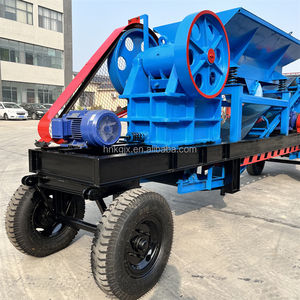 עיצוב חדשני p250x400 ניידים ומכונת עשיית חול לסתות מחצבה עם מסוע - Product Image 5