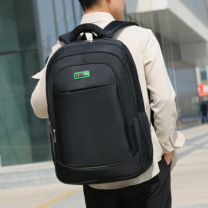 Laptop <b>Backpack</b> Large Capacity Business Travel Men <b>Black</b> Solid Color With Laptop Compartment Handle Spring 2023 - Product Image 2