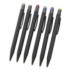 Promotional Logo Printed 1.0 mm Writing Width Metal Ballpoint <b>Pen</b> <b>Multi</b>-<b>Color</b> Advertising Gift Rubber Grip for Stylus <b>Pen</b> - Product Image 1