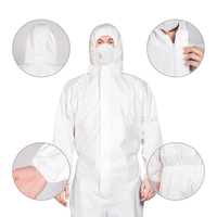 Combinaison de protection médicale imperméable antistatique en polypropylène microporeux de type 5 6 55 g/m²