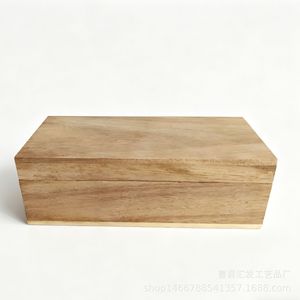 Solid Wood Storage <b>Box</b> For Jewelry Desktop Wooden Packaging <b>Box</b> Simple Top And Bottom Lid Cao County Manufacturer - Product Image 3