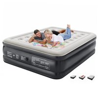Matelas Gonflable Intégral avec Pompe Électrique Intégrée, Construction en PVC Durable