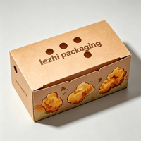 Boîte d'emballage personnalisée pour poulet frit, carton alimentaire à emporter, hot-dog coréen à emporter, burger français, boîte en papier pour poulet frit, restauration rapide