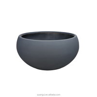 Pot Bunga Serat Kaca Besar 80L Set Dengan Lubang Drainase untuk Pajangan Lantai Modern Indoor Outdoor