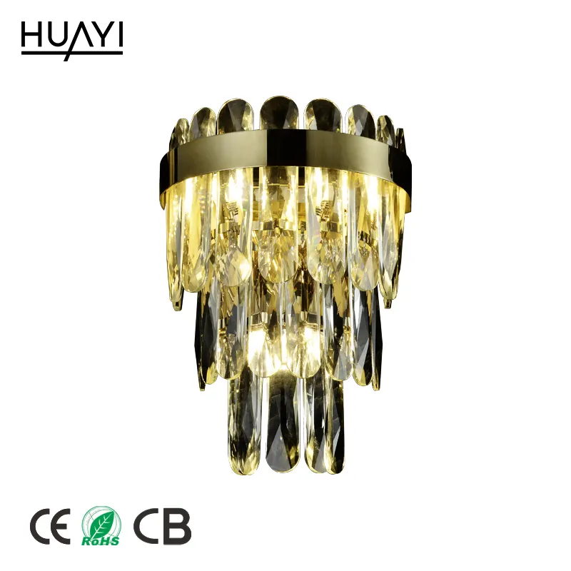 Huayi Moderne Lamplicht Luxe Sfeer Gecontracteerd Kristallen Wandlamp Bedlampje