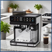 Réservoir de lait détachable 500ML Réservoir d'eau 1.5L Mousseur à lait électrique portable Machine à café expresso Moulin à café 20 Grind