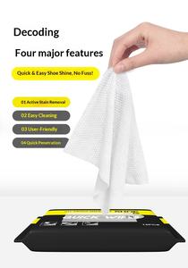 <span class=keywords><strong>Toallitas</strong></span> Húmedas Desechables Blancas para Zapatos Shake Tone, Limpieza y Descontaminación Deportiva, Sin Necesidad de Lavar, Empaque en Caja de Plástico, Modelo 1001, OEM ODM - Product Image 4