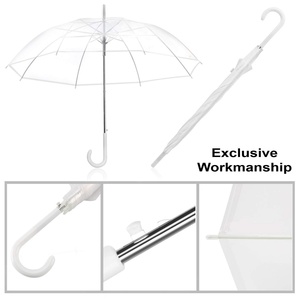 23 Inch 8K Fiberglass Frame Transparent Golf <b>Umbrella</b> with PVC Cover Auto Open & Manual Close Custom Printed Logo All-Season - Product Image 5