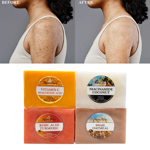 Savon naturel au lait de chèvre pour le soin de la peau Savon à la glycérine blanchissant et exfoliant pour la peau Savon de riz fait main pour femmes - Product Image 1