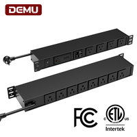 PDU numérique LCD 1U 19 pouces pour montage en rack, protection contre les surtensions 3900J avec 12 prises US 15A, boîte de distribution pour armoire de serveur réseau, certifié ETL
