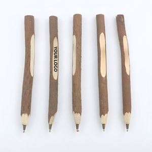 Stylos à bille en bois écologiques avec logo personnalisé pour cadeaux promotionnels d'entreprise - Product Image 1