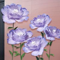 Grandes fleurs artificielles en papier de pavot pour décorations de mariage, vitrines de centres commerciaux, aménagement d'événements, accessoires d'art en papier