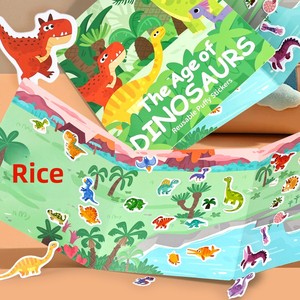 Libri Illustrati Pieghevoli con Bolle e Adesivi in Gelatina per l'Educazione Precoce dei Bambini, Giocattoli Cognitivi in Carta per Bambini 4-6 Anni - Product Image 3