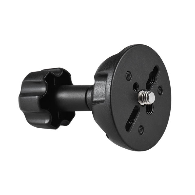 75mm Half Ball Flat to Bowl Adapter with 1/4" and 3/8" Screws for Fluid Head Tripod DSLR Rig Camera