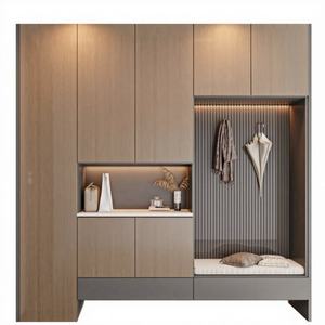 Mueble Zapatero de Madera Maciza Estilo Nativo Moderno y Duradero para Sala de Estar, Hotel, Apartamento, Entrada, Almacenamiento - Product Image 1