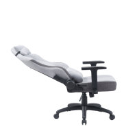 Fauteuil de Gaming Pivotant et Réglable en Tissu Gris avec LED RGB, Grand Mécanisme, Design Contemporain, pour Bureau et Usine, Vente en Gros Personnalisée, Qualité Supérieure