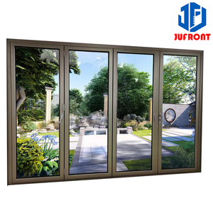 Kustom Modern sederhana menyelesaikan aluminium Aloi kaca geser pintu eksterior keamanan pintu masuk untuk Villa Komersial Mall suara - Product Image 2