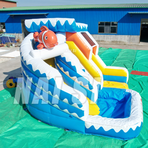 Tobogán acuático inflable de Nemo, <span class=keywords><strong>castillo</strong></span> inflable de pez payaso con piscina, tobogán inflable para piscina para niños, diversión para fiestas, juegos y juguetes. - Product Image 6