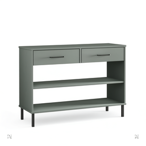 Mobiletto Porta TV in Legno di Pino Grigio, Design Minimalista, Arredamento per Soggiorno - Product Image 1