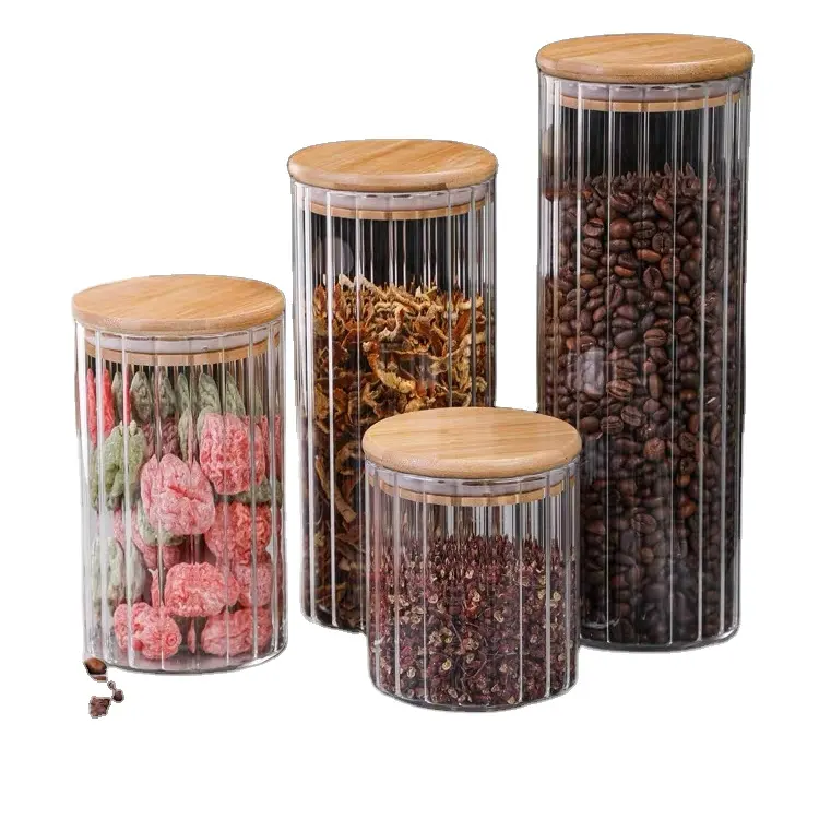 Hot bán lưu trữ chai & lọ thủy tinh gia vị Jar cao Borosilicate lọ thủy tinh có nắp đậy trong nhà bếp