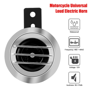 Haut-parleurs ronds étanches pour <span class=keywords><strong>Scooter</strong></span>, cyclomoteur, Dirt Bike, ATV, klaxon universel 12V, Kit de klaxon électrique pour moto 1.5A 105db - Product Image 4