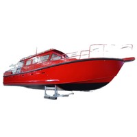Bateau de travail et de pêche en alliage d'aluminium de 13,15 m avec moteur à essence, navire de service