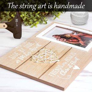 Décor à la maison meilleur ami amitié meilleurs amis cadeau 4X6 rustique chaîne Art <span class=keywords><strong>cadre</strong></span> Photo en bois <span class=keywords><strong>cadre</strong></span> Photo en bois - Product Image 5