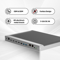 Intel Fanless komputer PC Industri, DDR4 DDR5 I7 I5 I3 komputer industri kasar untuk penggunaan komputasi IOT Edge kantor
