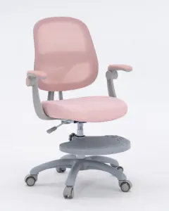 Hot Sale Kinder möbel Cartoon Flippers Form Kinder stuhl Einfach zusammenbauen Computer Schreibtisch Kinder Pink Mesh Study Chair mit Fuß stütze