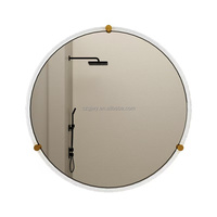 Miroir intelligent circulaire Alec anti-buée pour hôtel, en acrylique, avec écran tactile, éclairé, miroir rond pour salle de bain