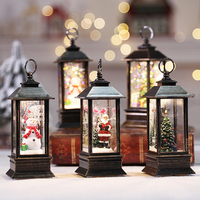 Usine pas cher lanterne de noël Led grande lanterne d'eau de neige jour de noël décoration de la maison lumière LED pour cadeau