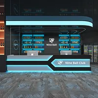Bureau de réception commercial et industriel GUANKAI en MDF pour KTV et clubs de billard, multifonctionnel, de forme oblongue, style continentale