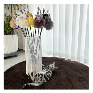 Mainan interaktif baru untuk anak kucing kucing tongkat penggoda dapat ditarik dengan mainan gurita mewah tahan lama - Product Image 5