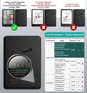 MoKo Ultra Thin Clear Flexible Transparente TPU Skin Bumper Back Cover Shell para <span class=keywords><strong>Amazon</strong></span> <span class=keywords><strong>Kindle</strong></span> Paperwhite 12th Gen 7 "2024 - Product Image 2