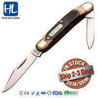 Couteau de poche pliant HL Grafting, personnalisable, qualité OEM, pour le camping et le jardin, lame ultra-affûtée en acier inoxydable 3CR13