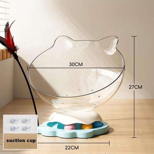 Juguete Interactivo para Gatos con Bola Giratoria y Plumas, Diversión para el Autoentretenimiento, Varitas para Gatos y Diseño de Cama con Forma de Cápsula Espacial - Product Image 3