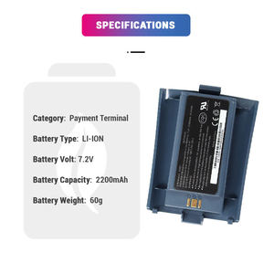 Revolbat 7.4V 2200mAh Li-ion batterijpakket Oplaadbare vervangende lithium batterijpakket voor IS497 S90 POS-betaalterminal - Product Image 1