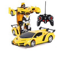 Avec CE 2 en 1 Rotation à 360 degrés 1/18 Led Transform Télécommande Rc Car Déformation Robot Car For Kids