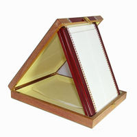 Nouveau design en gros de haute qualité pas cher prix personnalisé trophée blanc prix marché plaque en bois avec boîte en bois
