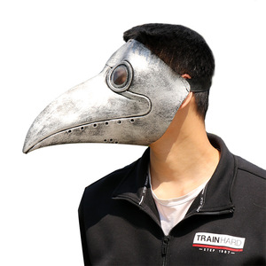 Masque de bec d'oiseau en latex noir taille unique pour fête d'Halloween - Product Image 5