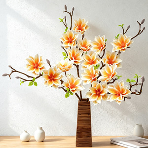 Fleurs artificielles de magnolia Dongchen Crafts, tige unique, pour vase, décoration de salon ou de mariage - Product Image 1