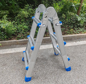 Echelle articulée multi-usages 3-6 marches Echelles télescopiques double face Petites échelles géantes en aluminium - Product Image 2