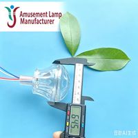 Lumières LED RGB 65 mm étanches et programmables en forme de champignon pour gobelets d'attractions, avec couvercle transparent en forme de chrysanthème