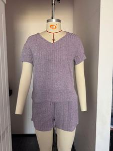 Conjuntos de Pantalones Cortos Casuales de Color Sólido Tallas S-XL para Mujer, Elegante Traje de Dos Piezas de Verano para Mujer, Conjunto Completo de Ropa Femenina - Product Image 6