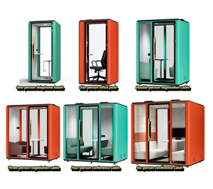 Acoustic Privacy Office Meeting Pods Indoor 4-Personen-Handy-Arbeitsstand Schall dichte weiße Audio-Telefonzelle Meeting Pod - Product Image 2