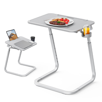 Table d'appoint pour ordinateur portable et plateau TV, réglable en hauteur par ressort mécanique, pour position assise ou debout