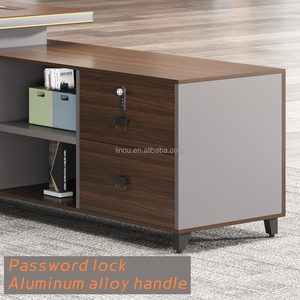 Modern Luxury Ergonomic L-Shape Executive <strong>Work</strong> Desk Strong Mobile Wooden <strong>Home</strong> Office Elegant Modular Eco-Friendly Office <strong>Table</strong> - Product Image 5