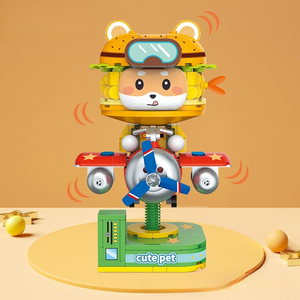 Mini Blocchi da Costruzione a Tema Animali Domestici e Cibo, Giocattoli Creativi: Blocchi Hamburger, Blocchi Aeroplano, Blocchi Panda, Blocchi Auto Paraurti, Blocchi Gatto, Blocchi Astronave - Product Image 2